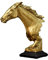 anso Kunstharz Löwe Figur Wolf Skulptur Tischplatte Dekor Kunst Statue Pferdekopf Ornament (Pferdekopf)