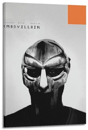 DATOZA Mf Doom Madvillainy Poster Dekorative Malerei Leinwand Wandkunst Wohnzimmer Poster Schlafzimmer Malerei,Wandkunst Bilddruck Moderne Familienzimmer Dekor 20x30inch(50x75cm)