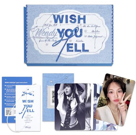 Generic WENDY - 2nd Mini Album [Wish You Hell] (QR Ver.) Package Box + QR Card + Tag + Photocard + Imagecard + 2 Extra Photocards