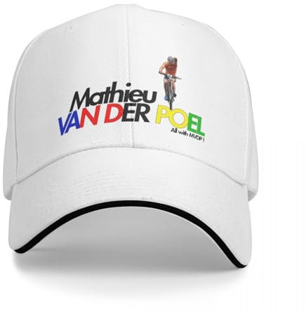 FBBINKA Baseball Kappe Mathieu Van Der Poel All with MVDP Golfkappen-Zubehör, stilvolle Sonnenkappe, Unisex-Stil, täglich, alle Jahreszeiten, Reisen Geschenk