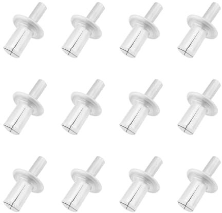 ECSiNG 50Pcs 6.4 x 4mm Aluminum Drive Rivets Blind Drive Rivet, Rivets Kit Round Head Aluminum Core Rivets for Fixing Metal Plastic Wood and Other Materials