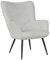 byLIVING Sessel UTA/Grob-Cord Off-White/Gestell schwarz pulverbeschichtet/Relaxsessel/Armlehnen-Sessel/B 72, H 97, T 80 cm