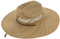 CAXUSD Chapeau de en paille rustique chapeau de soleil à large bord pour activités de plein air chapeau seau en paille pour hommes et femmes casquette de pêcheur élégante matériau en paille respirant