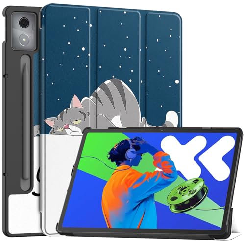 zZjoOoj Hülle Kompatibel mit Lenovo Idea Tab Pro 12.7 Zoll 2025 Tablet, Ultra Dünn Case mit Standfunktion Auto Sleep Wake Up Funktion für Lenovo Idea Tab Pro,Good Night