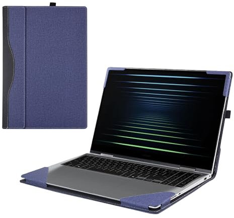 Case Cover for 16 Inch Samsung Galaxy Book5/4/3 Pro 360&Galaxy Book4/3 Pro&Galaxy Book 4/3 Ultra[Not fit Galaxy Book4/3 360],2-in-1 Sleeve, PU Leather Shell Case (Blue)