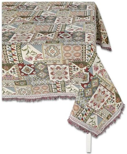 Casatessile Tischdecke Tischdecke eleganter Stoff GOBELIN Jacquard Aurora X - 4 SITZEN 140X140 cm.