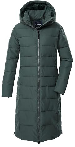 G.I.G.A. DX Damen Steppmantel/Steppparka/Funktionsmantel in Daunenoptik mit Kapuze GW 88 WMN QLTD CT, dunkel blaugrün, 44, 43534-000