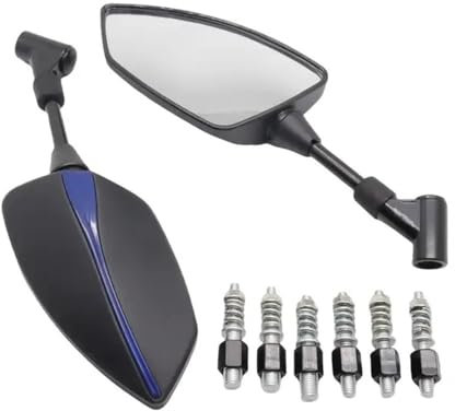 RJPSQBLUD Motorrad Spiegel Universell Verstellbar Lenkerhalterung Rückspiegel für Ya&maha TRACER 900GT 700GT 700 900 GT MT09 MT07 MT 07 09 10mm