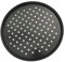 Mounteps Pizzablech, emailliert, rund, gelocht, rostfrei, Pizza & Flammkuchen, Knusperblech, 24,26,28 cm schwarz, hitzebeständig bis 400 °C (L)