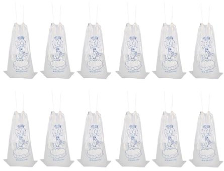 12 Pack Ice Cube Bags, Ice Bags with Drawstring, Heavy Duty 8lb Capacity, Reusable Freezer & Ice Maker Storage Bags for Camping, Picnics