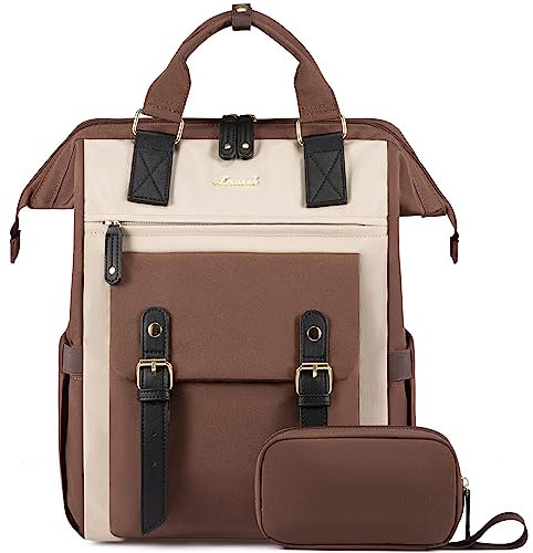 LOVEVOOK Zaino Donna, Grande Zaino porta PC Donna 15,6 pollici Impermeabile con Borsa per Cavo Dati, Zaini per Laptop Multitasche da Viaggio Lavoro Università Scuola Affari Ufficio