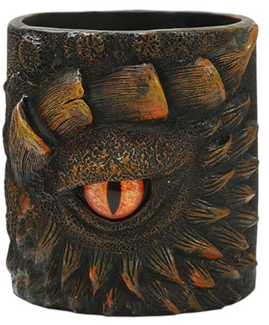 Innenpflanzentöpfe, Blumentopf - Dragon Eye Flower Pot - Kreatives stilvolles Harz Vase für Home Workplace Garden Schreibtischschelte mit Fantasy -Design