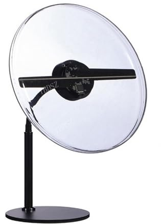 Wifi 3D Desktop Fan Screen Hologram Advertising Machine Projector Light Display Holographic Battery Powered 30CM Desktop LED Fan