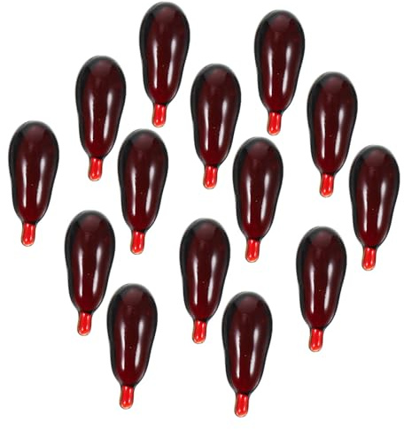WHAMVOX 30pièces de Faux Sang Pilule Accessoire Amusant pour Halloween et Cosplay Effet de Saignement Réaliste sans Danger