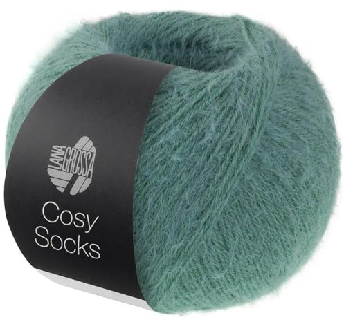 LANA GROSSA Cosy Socks | Flauschiges Sockengarn mit Merinowolle, waschmaschinenfest | Handstrickgarn aus 70% Schurwolle (Merino) & 30% Polyamid| 100g Wolle, Stricken & Häkeln | 400m Garn FB 6