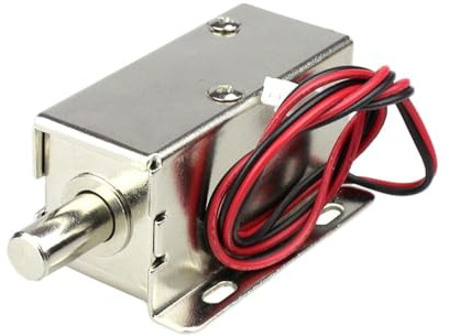Cerradura eléctrica electromagnética, CC 12 V, 1,2 A, 9 mm, cierre magnético, apagado, retroceso, cerradura solenoide de alta seguridad para armario, cajón, puerta, sistema de seguridad