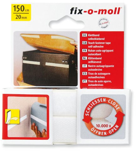 Fix-O-Moll 3563002 Klettband weiß 150cm 20mm