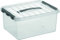 Sunware 78300017 - Aufbewahrungsbox „the q-line“, 15 Liter, mit Deckel, transparent, 1 Stück