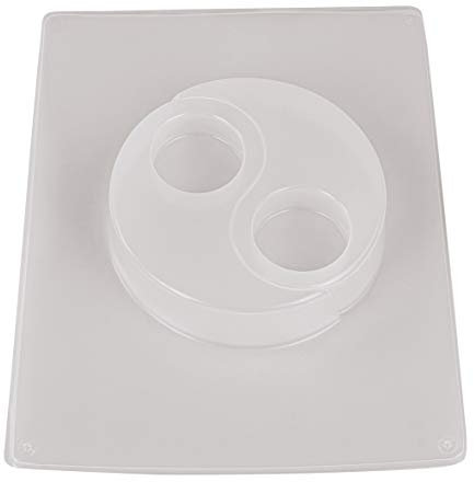 Rayher Gießform Teelichthalter Yin Yang, Form 1 Motiv, 12x8 cm, Material LDPE, lebensmittelecht, frost-und hitzebeständig,gießen Kreativ-Beton,Raysin-Gießpulver,Wachs,Seife,Gieß-Schablone, 3672900