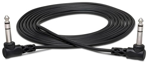 Hosa CSS-110RR, Balanced Interconnect, Right-angle 1/4 in TRS to Same, 10 ft