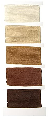 Rayher 53564536 di cotone filato Stitch & Knot, 5 colori Je 10 m in assortiti, Marrone (Nocciola Sc.)