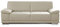 CAVADORE 3-Sitzer Sofa Corianne / Echtledercouch im modernen Design / Mit Armteilverstellung / 217 x 80 x 99 / Echtleder weiß