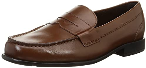 Rockport mens Classic Penny Loafer, Dark Brown, 12