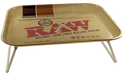 Raw Rolltablet XXL mit Standfüssen ca. 50 x 39 x 3/19 cm Betttablett Drehunterlage Bröselunterlage Rolling Tray