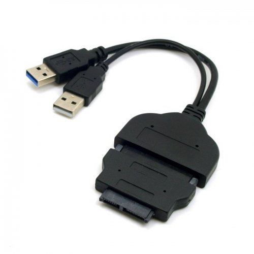 JSER 1 adaptateur USB 3.0 vers SATA 22 broches et SATA vers Micro SATA 16 broches pour pilote de disque dur 1,8 et 2,5 avec câble d'alimentation USB externe JSER