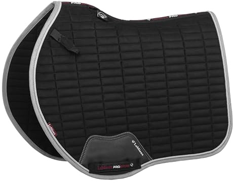 LeMieux ProSport Suede EuroJump Square with Binding Satteldecke, Schwarz, L