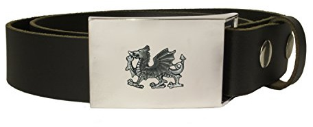 Knight Welsh dragon leather snap fit belt