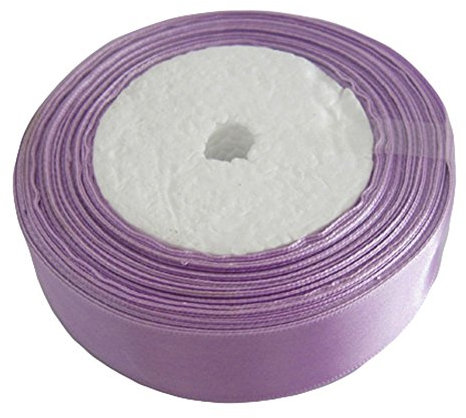 25 Yards / 23Meters of Satin Ribbon 12mm, for Gifts Wrap Sew Party, Decorations Events Dress Wedding Christmas Crafts, Bows Car, Floral Balloons Hairs, DIY, Bouquets, Cake More (Lilac)