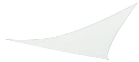AKTIVE Toldo vela triangular 360x360x360 cm blanco para terraza exterior o jardín, Poliéster 160 g/m², Resistente, Protección solar para exteriores, Cuerdas para fijación, Fácil instalación (53904)