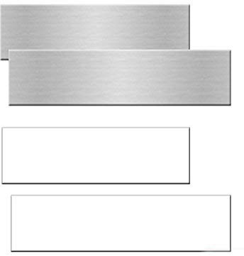 Nap Tags - Aluminum Office Nameplates - Blank Sublimation Plates - Pack/10 (8x2)