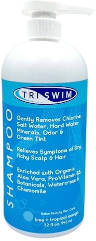 TRISWIM - Champú Anticloro y Vegano Hidratante para Nadadores | Cuidados Después de Nadar | Aroma de Lima y Mango (946 ml)