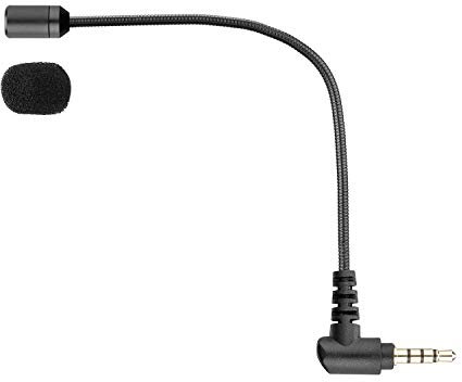 BOYA Microphone col de cygne pour PC, by-UM4 3,5 mm omnidirectionnel de type verrouillage, mini microphone audio flexible pour iOS iPhone X, 8, 7, 6, 5, Samsung Galaxy, PC, tablette, Windows