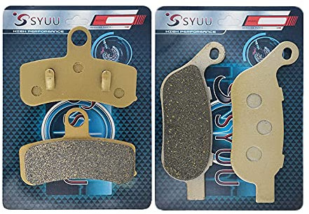 S SYUU Motocicleta ibra de cobre delantero y trasero Pastillas de freno Compatible con Harley Davidson FXSTB Night Train FXSTC Softail Custom FXCW/FXCWC Rocker C 2008-2011 FA457F FA458R