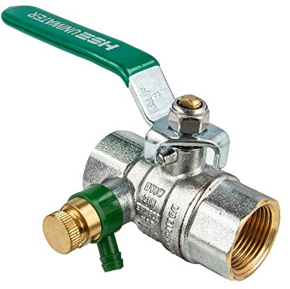 Kugelhahn mit Entleerung 1497, UNIWATER CHROM - DVGW bis +150°C - beidseitig IG 1 1/2 Zoll