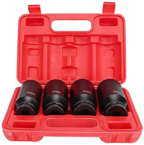 4er-Pack 1/2 Zoll Schlagschrauber Nüsse Set, Impact Socket Set Torx Nuss set für Reparatur und Wartung 30/32/34/36mm für Schlagratschenschlüssel und Schraubendreher-Bit-Haltebuchse