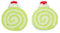 Miniblings Biskuitrolle Ohrstecker Stecker Ohrringe Kuchen Biskuit Biscuit GRÜN - Handmade Modeschmuck I Ohrringe Stecker Ohrschmuck