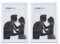 Relaxdays Bilderrahmen 2er Set, 10x15 cm, Passepartout 9x13 cm, Glasscheibe, Fotorahmen zum Stellen & Hinhängen, weiß