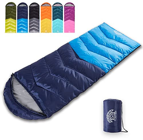 Flantree Schlafsack für 4 Jahreszeiten, Erwachsene und Kinder für Camping, Wandern, Ausflüge, warmes und kühles Wetter, leicht und wasserdicht, Aktivitäten im Innen- und Außenbereich
