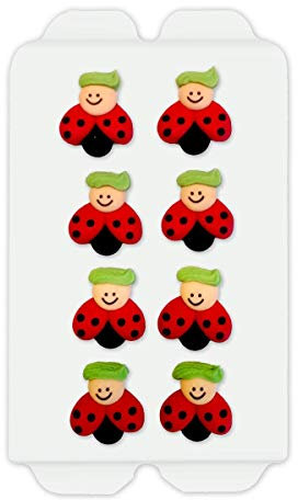 Marienkäfer Zuckerdekoration - 8 Stück je ca. 30mm - Tortendekoration & Tortenzubehör - Zuckerdeko Torten verzieren LEBKUCHEN WELT