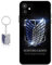 Staremeplz Hülle für iPhone 11 Anime Handyhülle [Mit Angriff auf Titan Schlüsselbund] Cartoons Silikon Sanft Bumper Case Hülle für iPhone 11