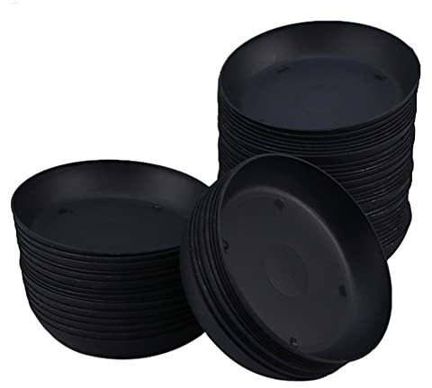 Cabilock 30 Stücke Pflanzenuntersetzer Blumentopf Untersetzer Runde Pflanztopf Unterteller Pflanzkübel Untersetzer Kunststoff Pflanzen Untertopf Kleine Untertasse 11x11 cm