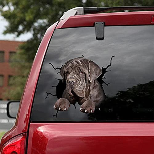 Ocean Gift Mastino Napoletano Auto Aufkleber, Hund Auto Aufkleber 2 Stück - Realistische Mastino Napoletano Aufkleber für Autofenster, Wände Serie 110 Größe 20,3 cm x 20,3 cm