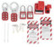 Juego de 15 piezas de bloqueo y etiquetado Candados de bloqueo de seguridad Loto Hasps Kit de caja de herramientas de seguridad eléctrica para disyuntor de 18 mm / 0.7in-42 mm / 1.7in