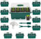 KAHEIGN 12 Piezas Bandejas de Inicio de Semillas, 144 Celdas Bandejas de Propagador de Semillas de Plástico Resistente con Cúpula de Ventilación y Bases, 20 Etiquetas para Plantas, 2 Herramientas