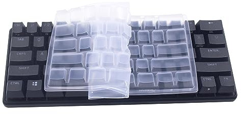 Silicone Keyboard Skin Cover Compatible for Corsair K65 RGB Mini 60% Mechanical Gaming Keyboard (Clear)