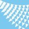 10m Wimpelkette Stoff Weiss mit 40 Pcs Wimpeln, Girlande Wimpelkette Weiß, wimpelkette Outdoor Weiss Deko für Geburtstags,Party,Hochzeit